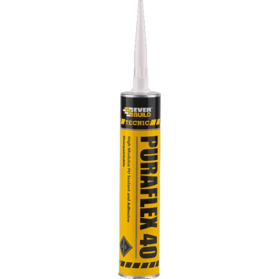 Everbuild PURAFLEX 40 PU40 Polyurethane Based Sealant - Black