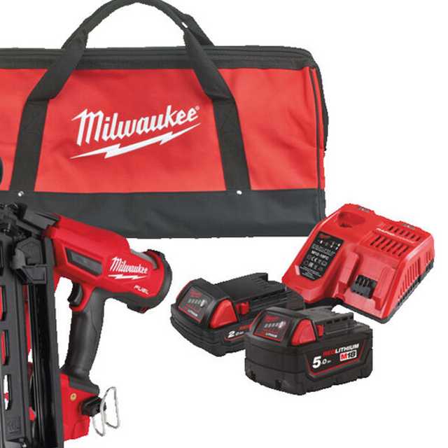 Milwaukee M18FPP2BE 522B PowerPack 18v Twin Nailer Kit M18FFN