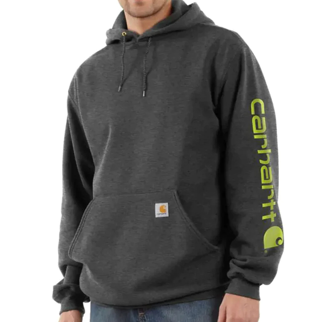 Carhartt K288, Carbon Heather Loose Fit Midweight Logo Sleeve 